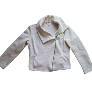 Cabi Beige Textured Moto Jacket – Size Medium, Great Condition